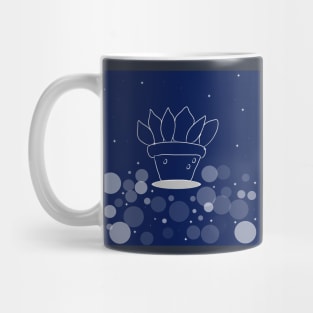 Indoor flower with dark blue color background Mug